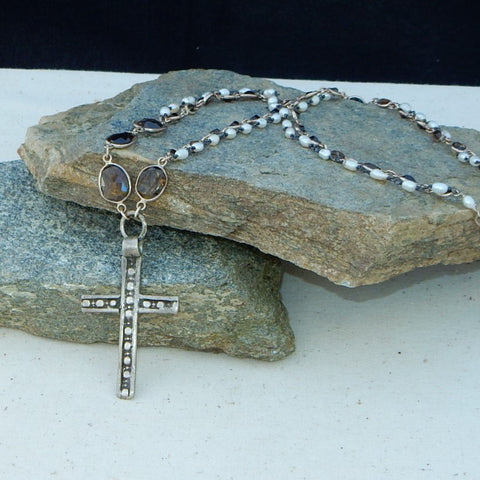 Smokey Topaz and Coptic Cross