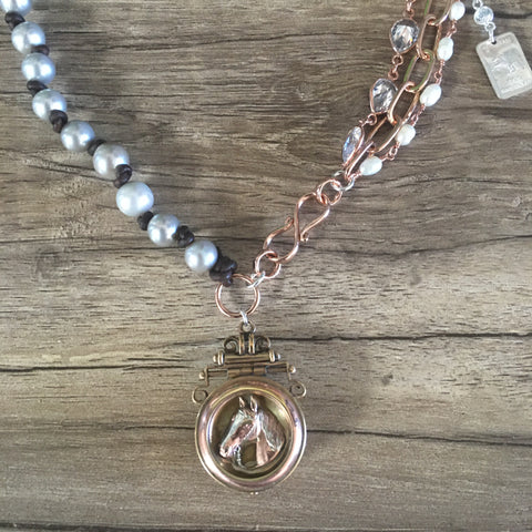 Horse Locket Necklace