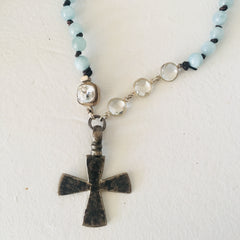 Aquamarines and Coptic Cross