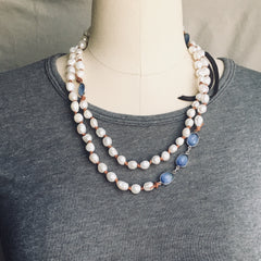 BLUE CHALCEDONY NECKLACE