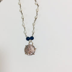 Sapphire and Horse Coin Necklace