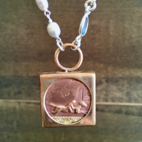VICTORIAN HORSE AND RIDER NECKLACE