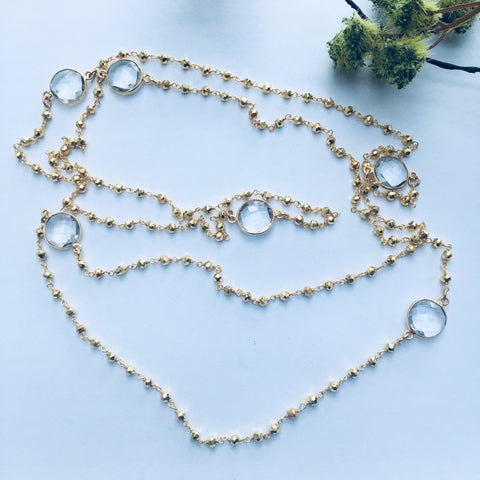 Gold Pyrite Necklace
