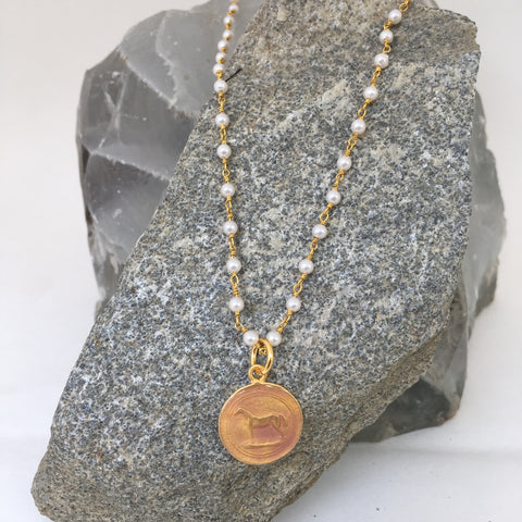 Gold Horse Necklace