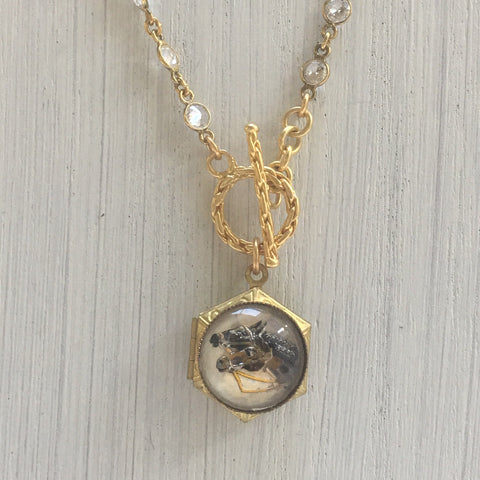 Vintage Intaglio Locket Necklace