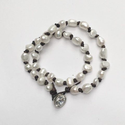 DOUBLE WRAP PEARL BRACELET