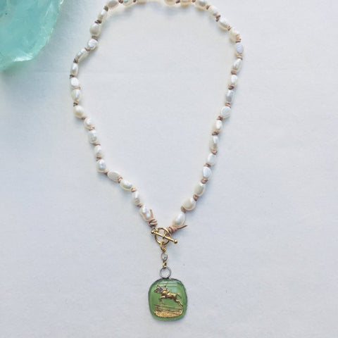 Intaglio Fox Hunter Necklace