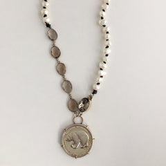 Silver Bicentennial Bear Necklace