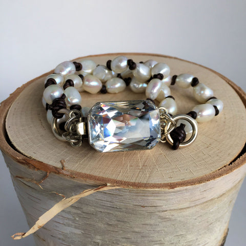 Triple Wrap Pearl Bracelet